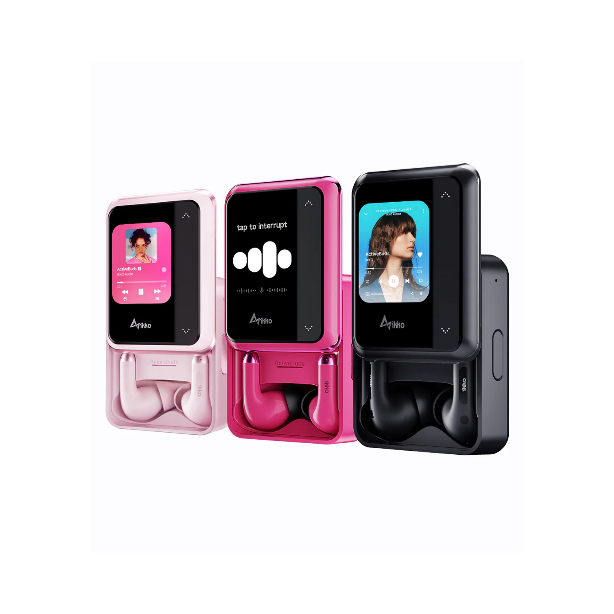 Навушники з інтегрованим штучним інтелектом та сенсорним екраном  ikko ActiveBuds AB02